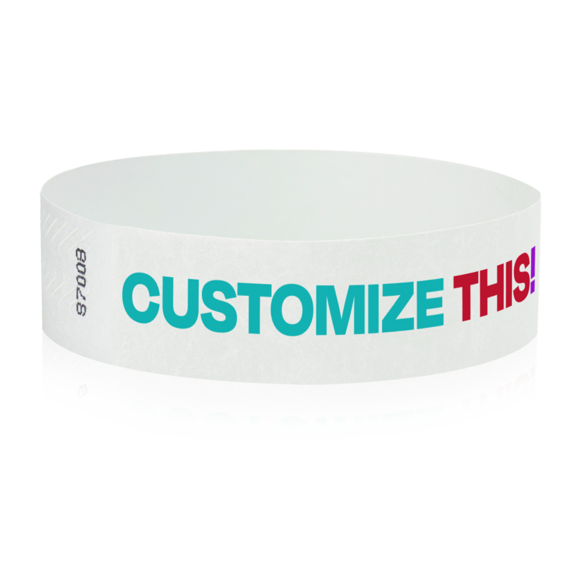 Custom Full-Color Tyvek Wristbands custom printing example
