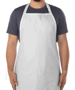Custom Artisan Collection Recycled Full Length Apron in White — undecorated garment
