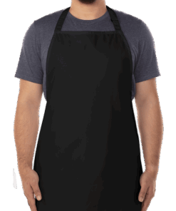 Custom Artisan Collection Recycled Full Length Apron in Black — undecorated garment