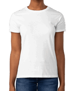 Custom Gildan Ultra Cotton Women’s T-shirt in White — undecorated garment