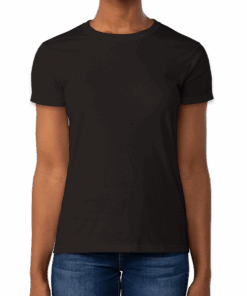 Custom Gildan Ultra Cotton Women’s T-shirt in Black — undecorated garment