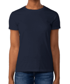 Custom Gildan Ultra Cotton Women’s T-shirt in Navy — undecorated garment