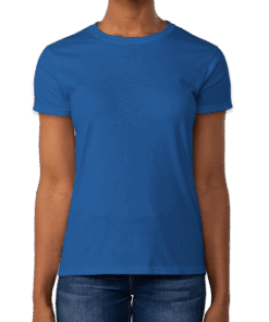 Custom Gildan Ultra Cotton Women’s T-shirt in Royal — undecorated garment