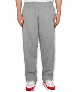 Custom Hanes EcoSmart 50/50 Closed Bottom Sweatpants in Light Steel — undecorated garment