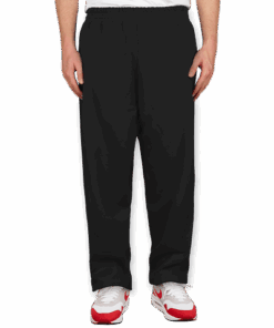 Custom Hanes EcoSmart 50/50 Closed Bottom Sweatpants in Black — undecorated garment