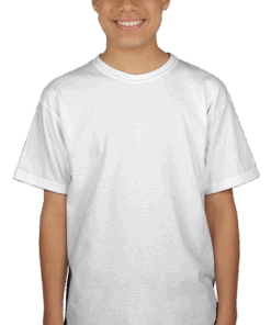 Custom Gildan Youth Ultra Cotton T-shirt in White — undecorated garment