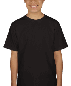 Custom Gildan Youth Ultra Cotton T-shirt in Black — undecorated garment