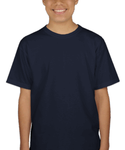 Custom Gildan Youth Ultra Cotton T-shirt in Navy — undecorated garment