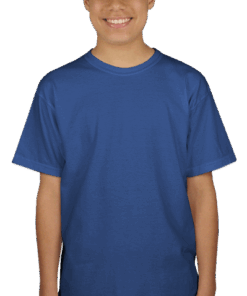 Custom Gildan Youth Ultra Cotton T-shirt in Royal — undecorated garment