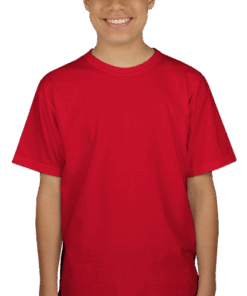 Custom Gildan Youth Ultra Cotton T-shirt in Red — undecorated garment