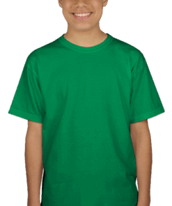Gildan Youth Ultra Cotton T-shirt in Irish Green - undecorated garment