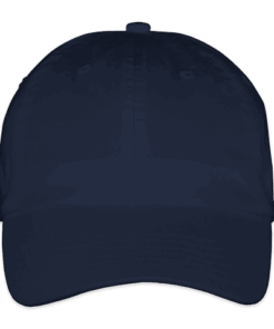 Custom Valucap Bio-Washed Hat – Embroidered in Navy — undecorated garment