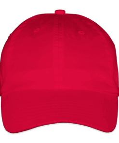 Custom Valucap Bio-Washed Hat – Embroidered in Red — undecorated garment