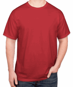 Custom Comfort Colors 100% Cotton T-shirt in Red — undecorated garment