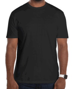 Custom Gildan Softstyle Jersey T-shirt in Black — undecorated garment