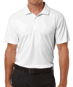 Custom AllPro Interlock UPF 50 Performance Polo – Printed in White — undecorated garment