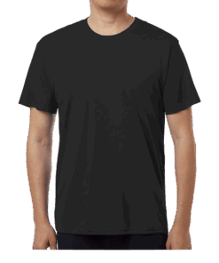 Custom AllPro Interlock UPF 50 Performance Shirt in Black — undecorated garment