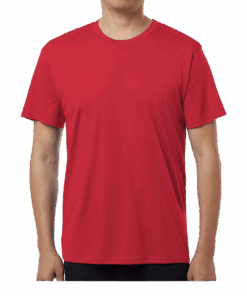Custom AllPro Interlock UPF 50 Performance Shirt in Red — undecorated garment