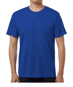 Custom AllPro Interlock UPF 50 Performance Shirt in Royal — undecorated garment