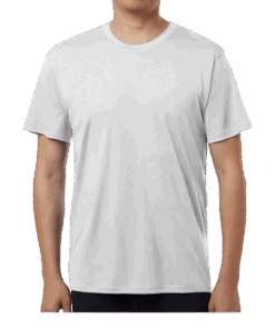 Custom AllPro Interlock UPF 50 Performance Shirt in White — undecorated garment