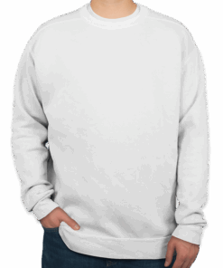 Custom Comfort Colors Crewneck Sweatshirt in White — undecorated garment