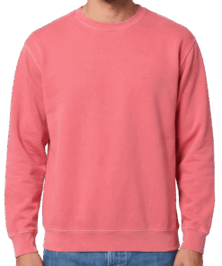 Custom Comfort Colors Crewneck Sweatshirt in Watermelon — undecorated garment