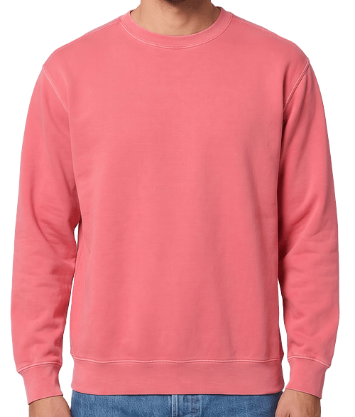 Custom Comfort Colors Crewneck Sweatshirt in Watermelon — undecorated garment