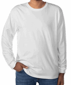 Custom Comfort Colors 100% Cotton Long Sleeve Shirt in White — undecorated garment