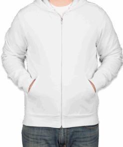 Custom Bella + Canvas Ultra Soft Zip Hoodie in White — undecorated garment