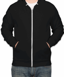 Custom Bella + Canvas Ultra Soft Zip Hoodie in Black — undecorated garment