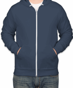 Custom Bella + Canvas Ultra Soft Zip Hoodie in Navy — undecorated garment
