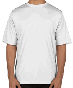 Custom Team 365 Zone Performance Shirt in White — undecorated garment