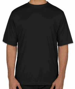 Custom Team 365 Zone Performance Shirt in Black — undecorated garment