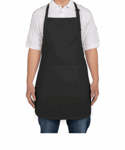 Custom Port Authority Stain Release Full Length Apron in Black — undecorated garment