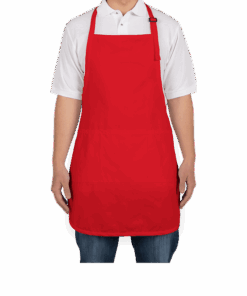 Custom Port Authority Stain Release Full Length Apron in Red — undecorated garment