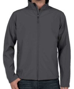 Custom Port Authority Core Fleece Lined Soft Shell Jacket – Embroidered in Battleship Grey — undecorated garment