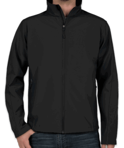 Custom Port Authority Core Fleece Lined Soft Shell Jacket – Embroidered in Black — undecorated garment