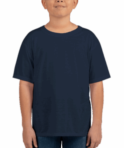 Custom Gildan Youth Softstyle Jersey T-shirt in Navy — undecorated garment
