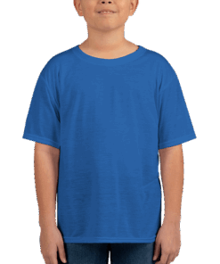 Custom Gildan Youth Softstyle Jersey T-shirt in Royal — undecorated garment