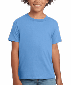 Gildan Youth Softstyle Jersey T-shirt in Carolina Blue - undecorated garment
