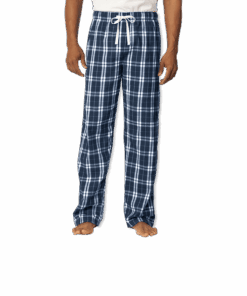 Custom District Flannel Plaid Pant in True Navy — undecorated garment