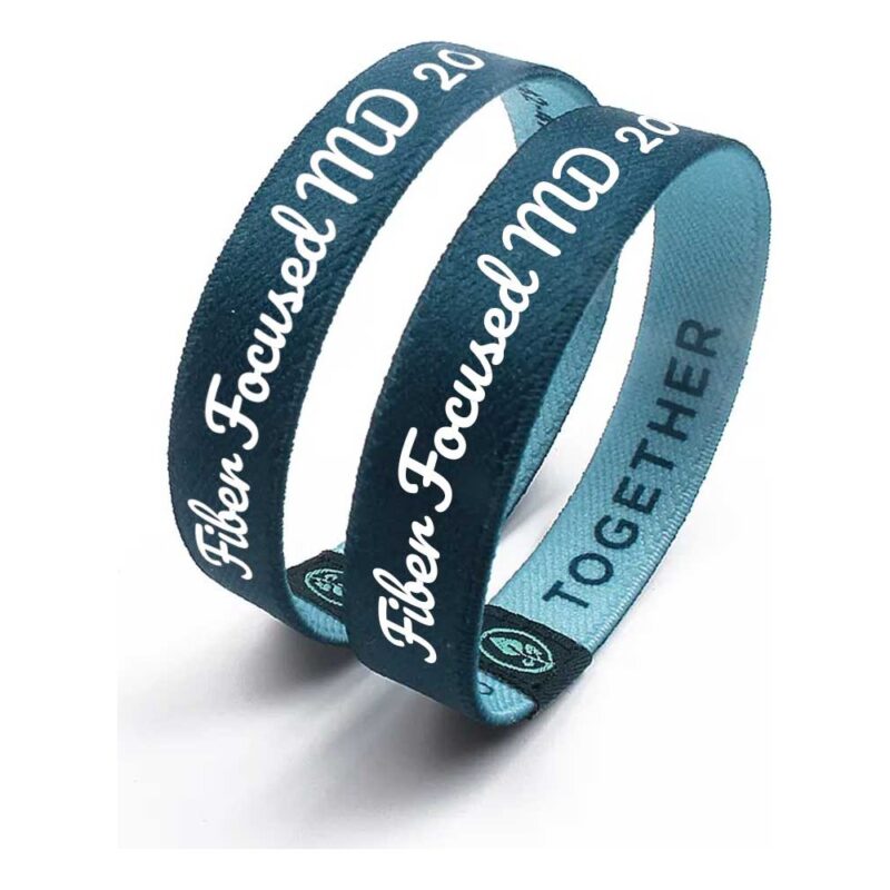 Custom Elastic Fabric Wristbands custom printing example