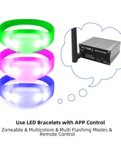 App LED Wristband Kits — 50 / 100 / 550 Wristbands + Transmitter