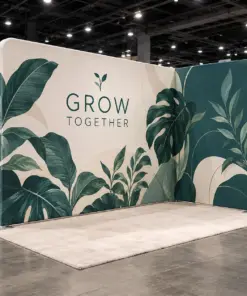 Custom L-Shaped 3D Fabric Backdrops - example customer design