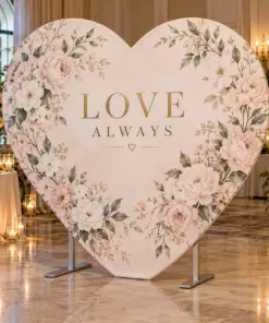 Custom Heart-Shaped Tension Fabric Backdrops