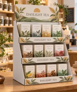 Custom 3-Tier Countertop Cardboard Displays - example customer design