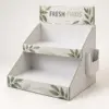 Custom 2-Tier Countertop Displays with Brochure Pocket with example customer artwork