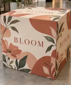 Custom Printed Cardboard Display Cubes - example customer design