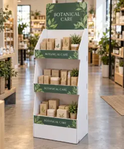 Custom 3-Tier Cardboard Floor Displays - example customer design