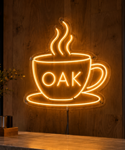 Custom Business Logo LED Neon Sign in an indoor setting — example custom design